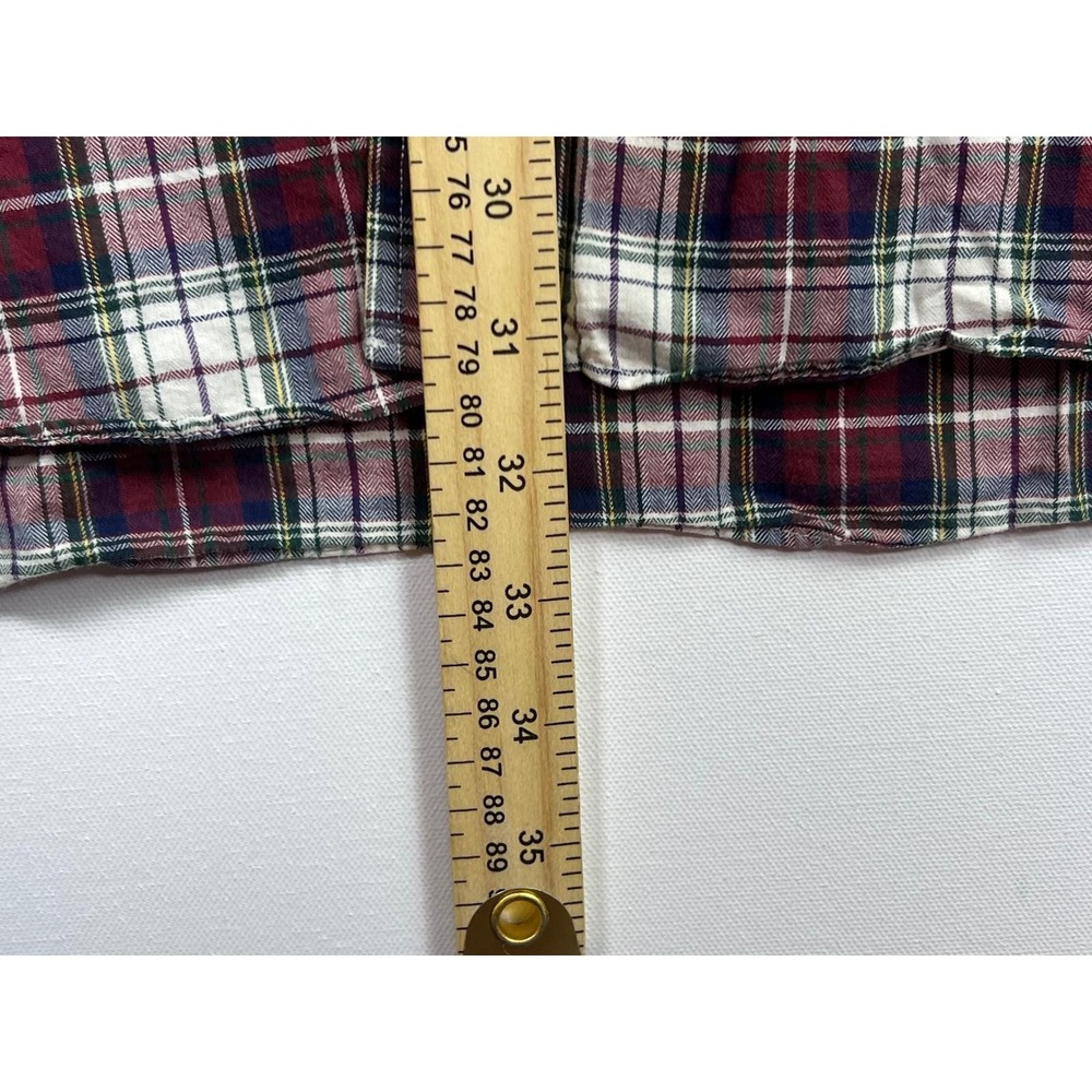 Vintage 80s 90s Brooks Brothers Plaid Flannel Sport Shirt Made Hong Kong OCBD - Picture 6 of 11